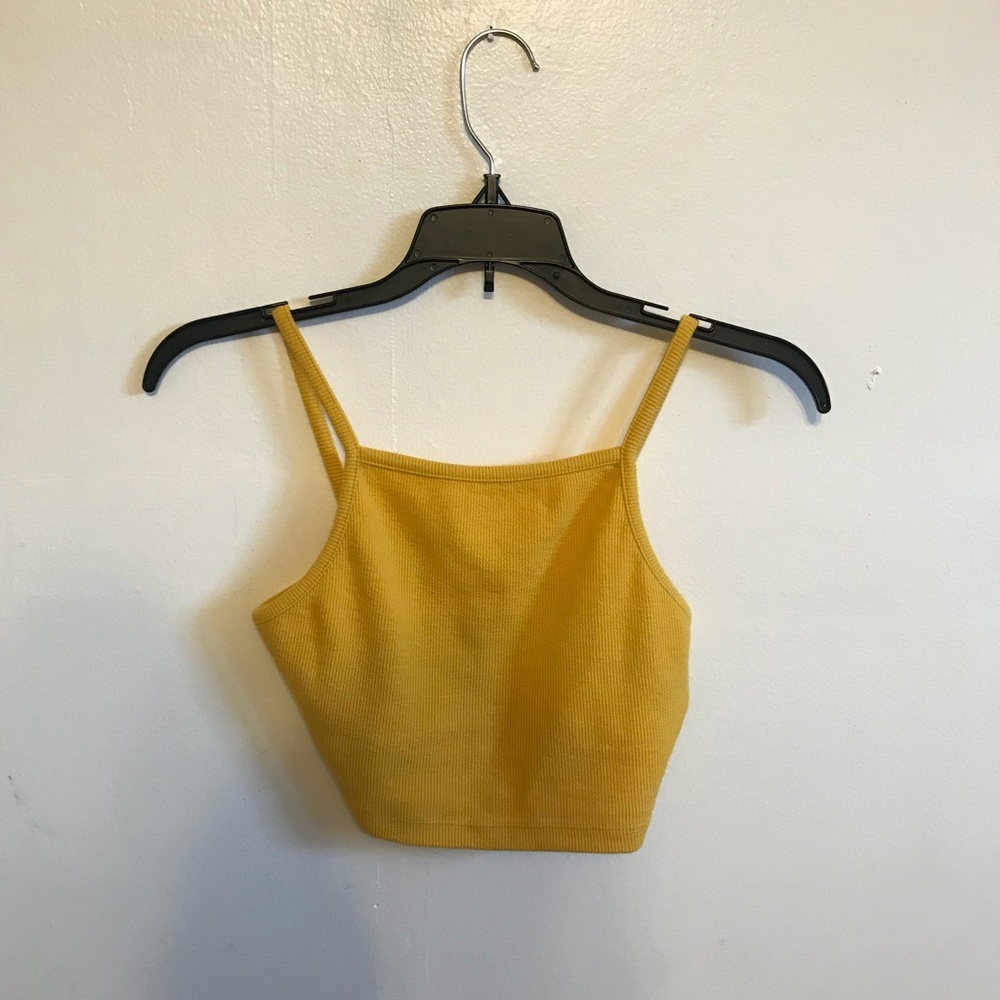 Forever 21 yellow crop top